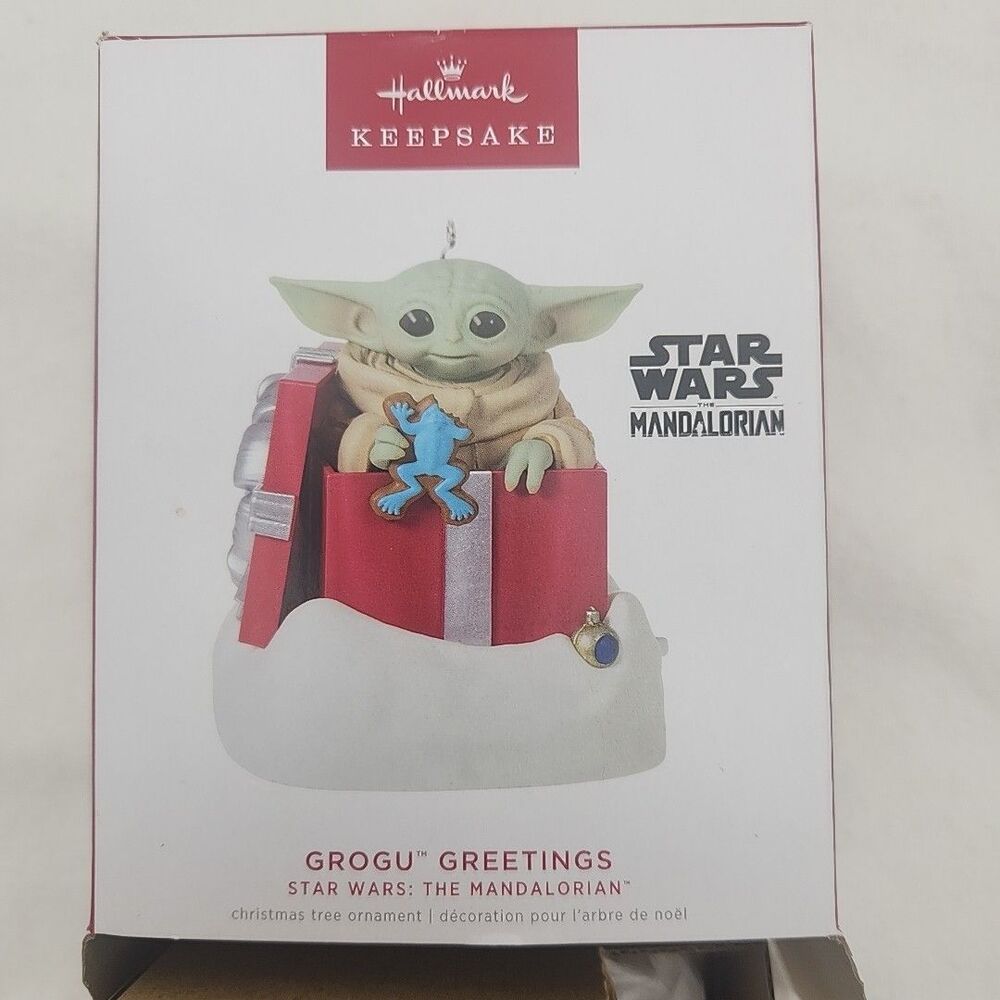 Ornament Hallmark Star Wars Mandalorian Grogu Greetings Sound & Motion 2022 NEW